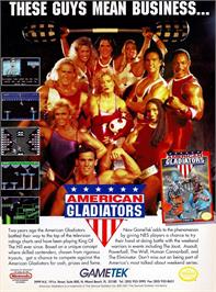 Advert for American Gladiators on the Nintendo SNES.