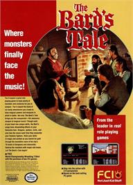 Advert for Bard's Tale, The on the Nintendo NES.