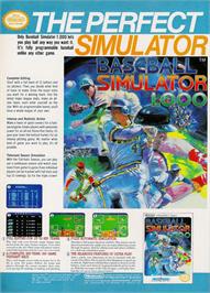 Advert for Baseball Simulator 1.000 on the Nintendo NES.