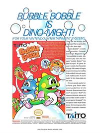 Advert for Bubble Bobble on the Nintendo NES.