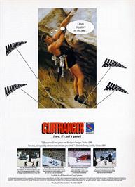 Advert for Cliffhanger on the Commodore Amiga.