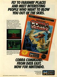Advert for Cobra-Command on the Nintendo NES.