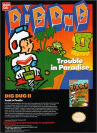 Advert for Dig Dug II on the Nintendo NES.