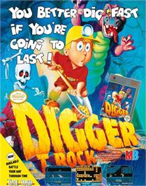 Advert for Digger T. Rock: Legend of the Lost City on the Nintendo NES.