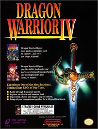 Advert for Dragon Warrior 4 on the Nintendo NES.
