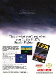 Advert for F-117A Stealth Fighter on the Microsoft Windows.
