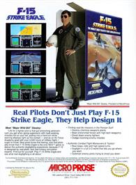 Advert for F-15 Strike Eagle on the Nintendo NES.