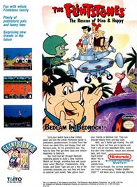 Advert for Flintstones - The Rescue Of Dino And Hoppy, The on the Nintendo NES.