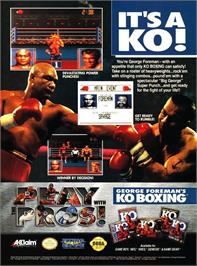 Advert for George Foreman's KO Boxing on the Nintendo Game Boy.