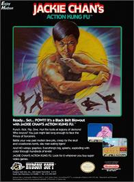 Advert for Jackie Chan's Action Kung Fu on the Nintendo NES.