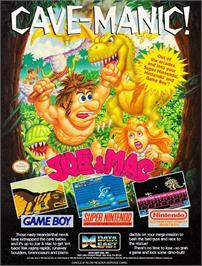 Advert for Joe & Mac: Caveman Ninja on the Commodore Amiga.