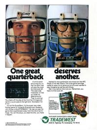 Advert for John Elway's Quarterback on the Nintendo NES.
