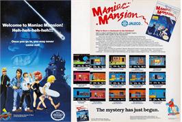 Advert for Maniac Mansion on the Microsoft Windows.