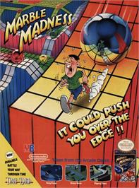 Advert for Marble Madness on the Nintendo NES.