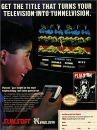 Advert for Platoon on the Nintendo NES.