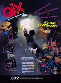 Advert for Qix on the MSX 2.