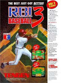 Advert for R.b.i. Baseball 3 on the Sega Nomad.