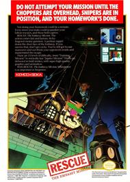 Advert for Rescue - The Embassy Mission on the Nintendo NES.