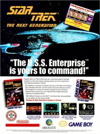 Advert for Star Trek - The Next Generation on the Commodore 64.