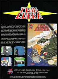 Advert for Twin Cobra on the Commodore 64.