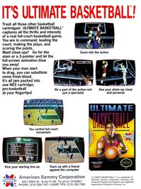 Advert for Ultimate Basketball on the Nintendo NES.