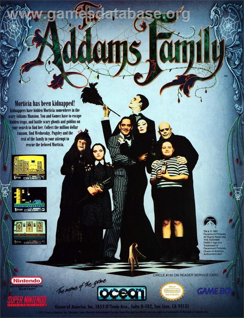 Addams Family, The - Nintendo NES - Artwork - Advert