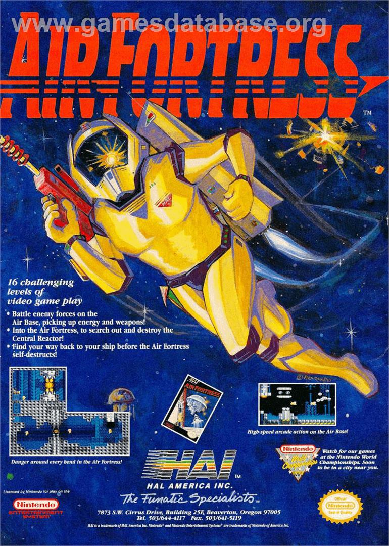 Air Fortress - Nintendo NES - Artwork - Advert
