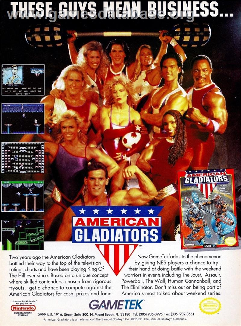 American Gladiators - Nintendo SNES - Artwork - Advert