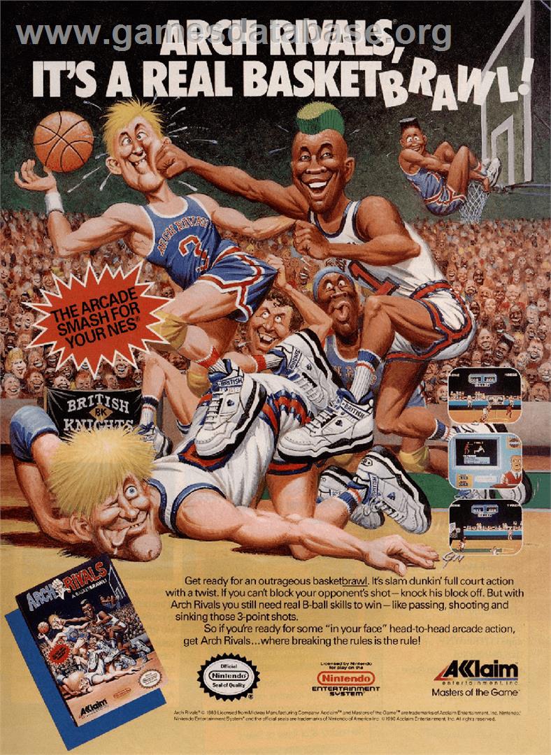 Arch Rivals - Nintendo NES - Artwork - Advert