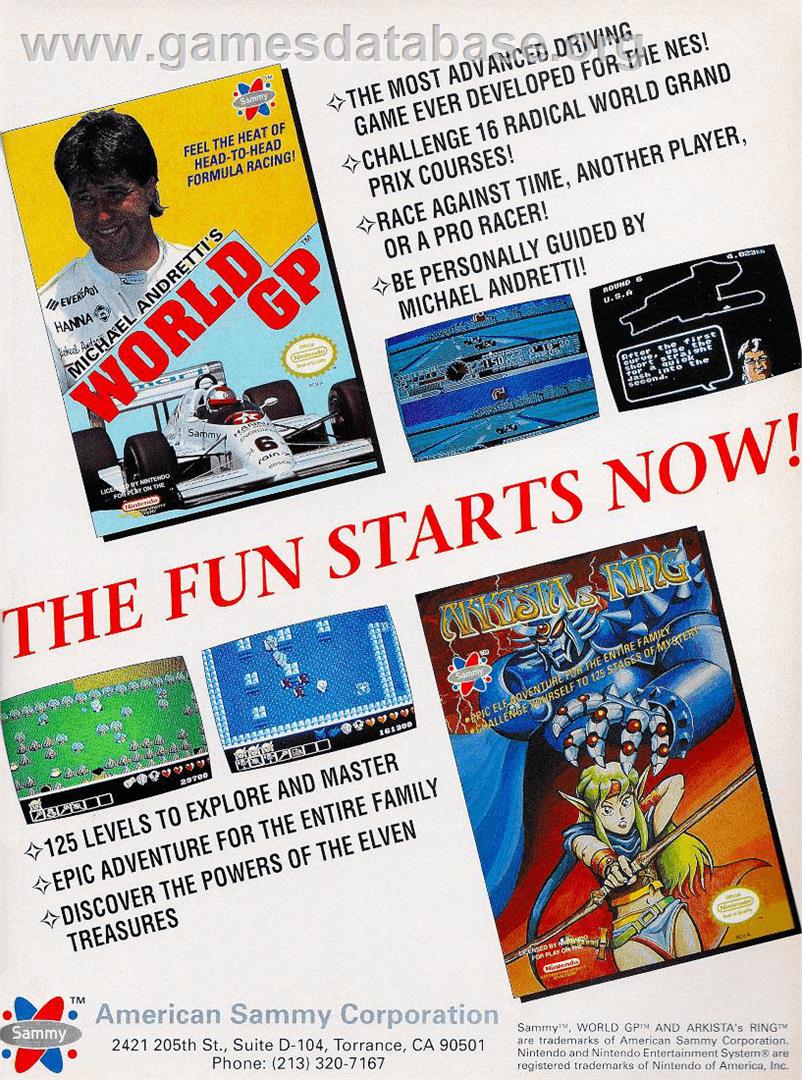 Arkista's Ring - Nintendo NES - Artwork - Advert