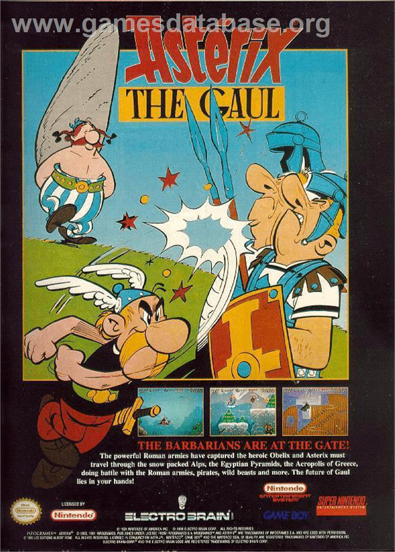Asterix - Nintendo Game Boy - Artwork - Advert