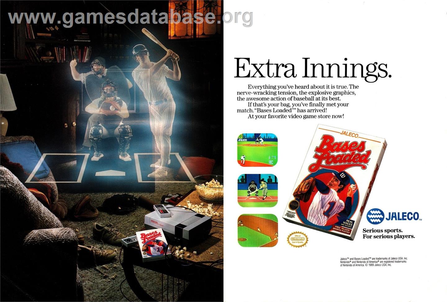 Bases Loaded - Nintendo Game Boy - Artwork - Advert