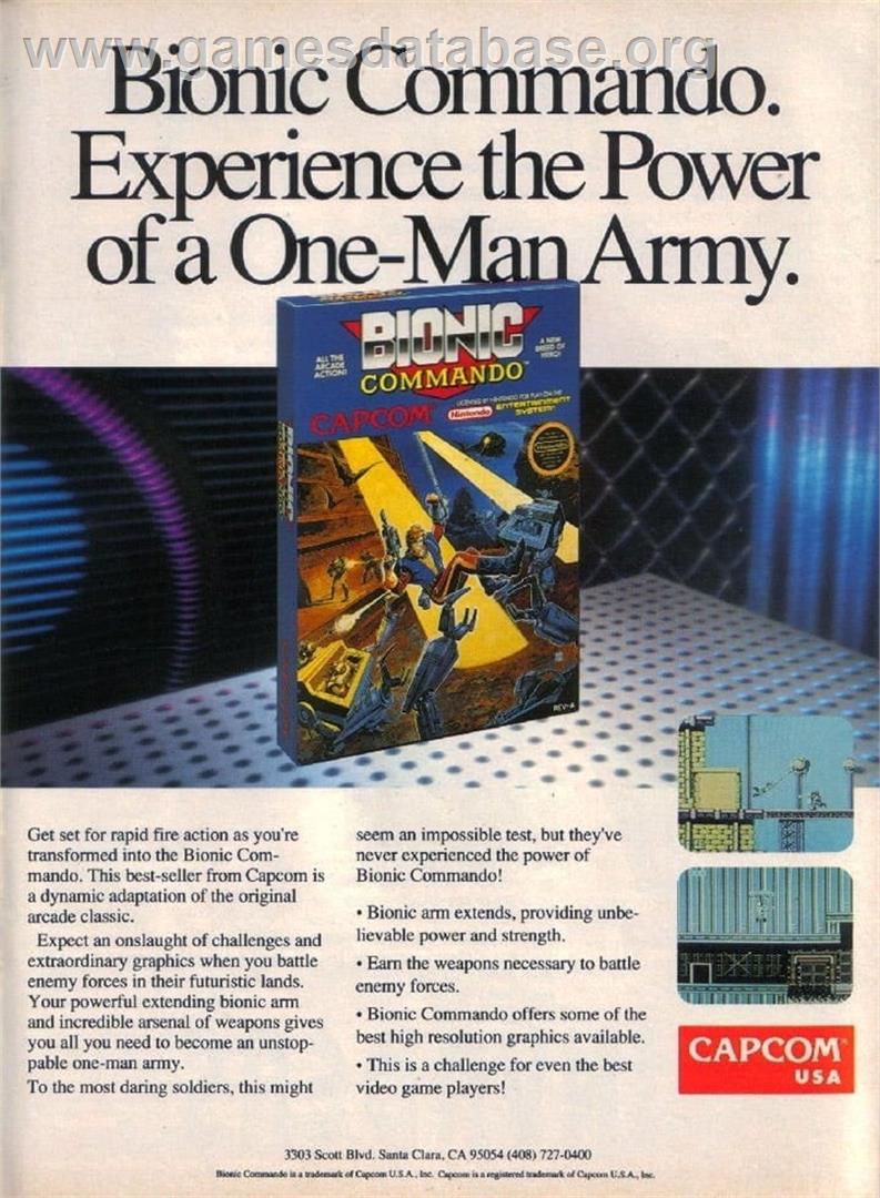 Bionic Commando - Amstrad CPC - Artwork - Advert
