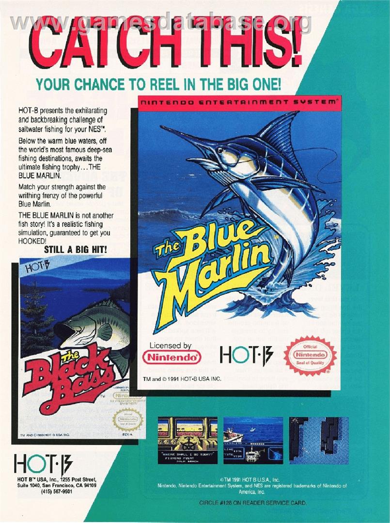 Blue Marlin - Nintendo NES - Artwork - Advert