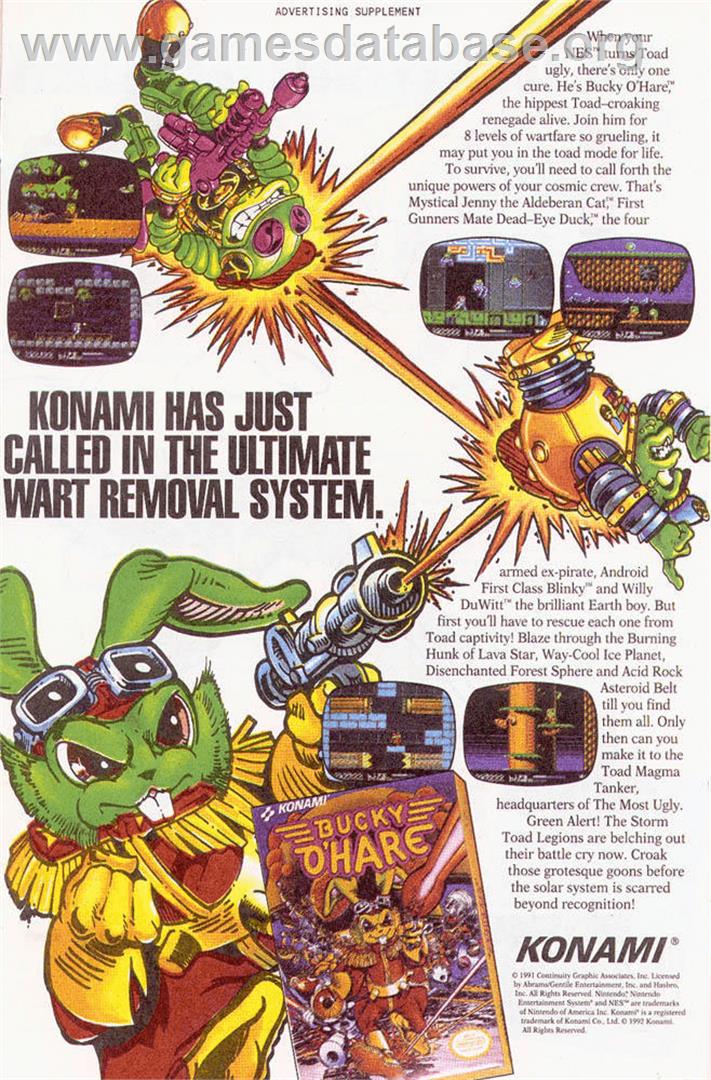 Bucky O'Hare - Nintendo NES - Artwork - Advert