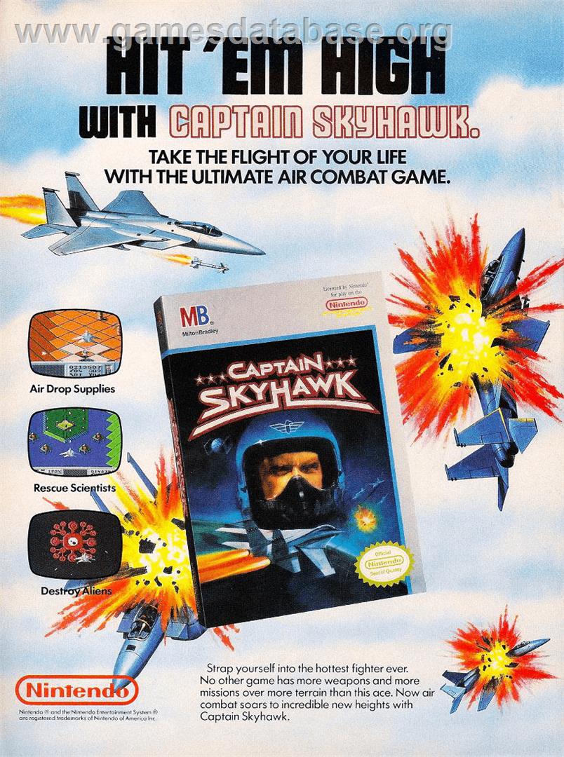 Captain Sky Hawk - Nintendo NES - Artwork - Advert