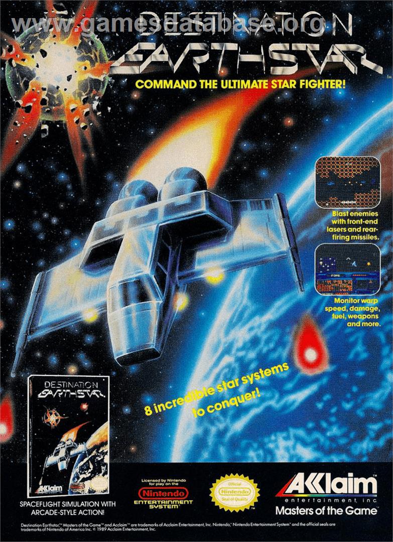 Destination Earthstar - Nintendo NES - Artwork - Advert