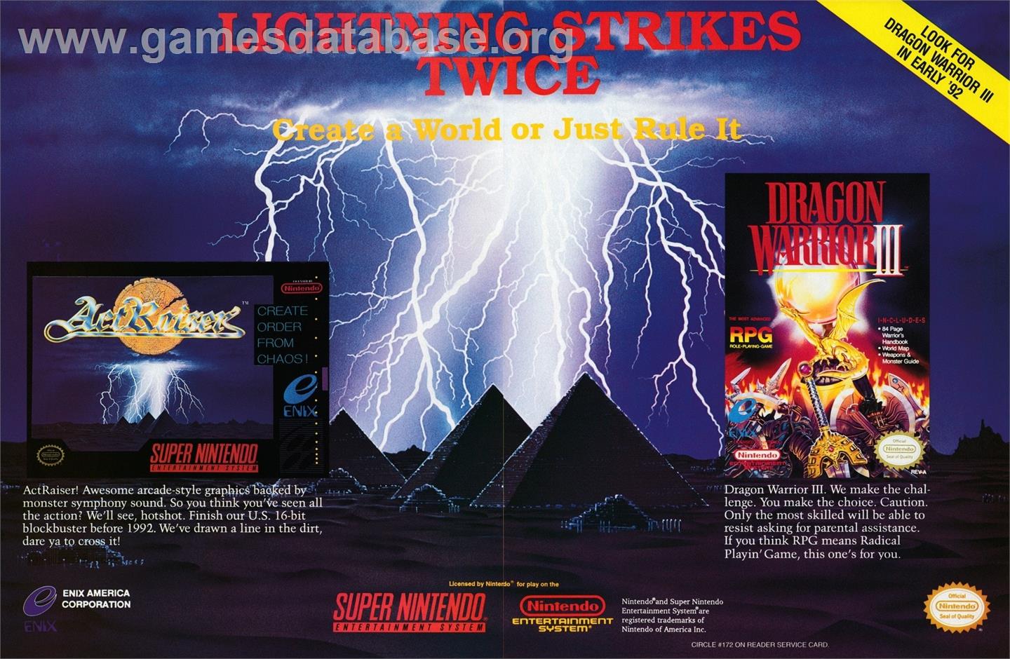 Dragon Warrior 3 - Nintendo NES - Artwork - Advert