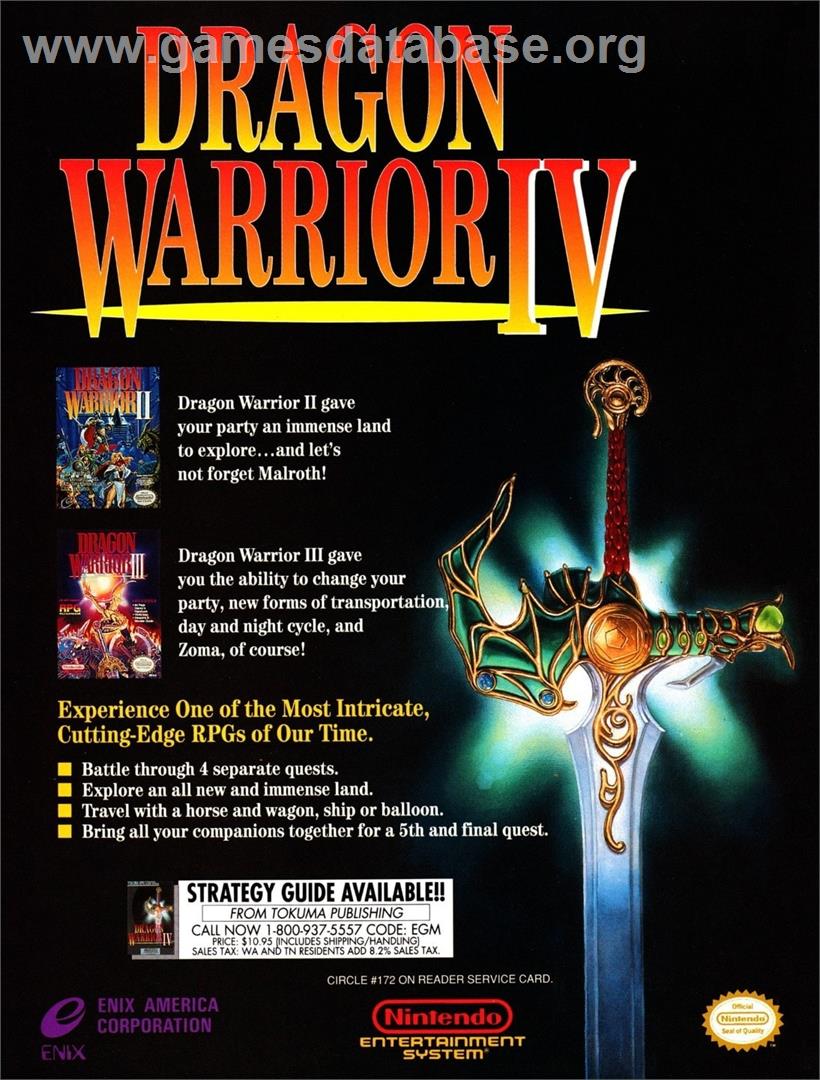 Dragon Warrior 4 - Nintendo NES - Artwork - Advert