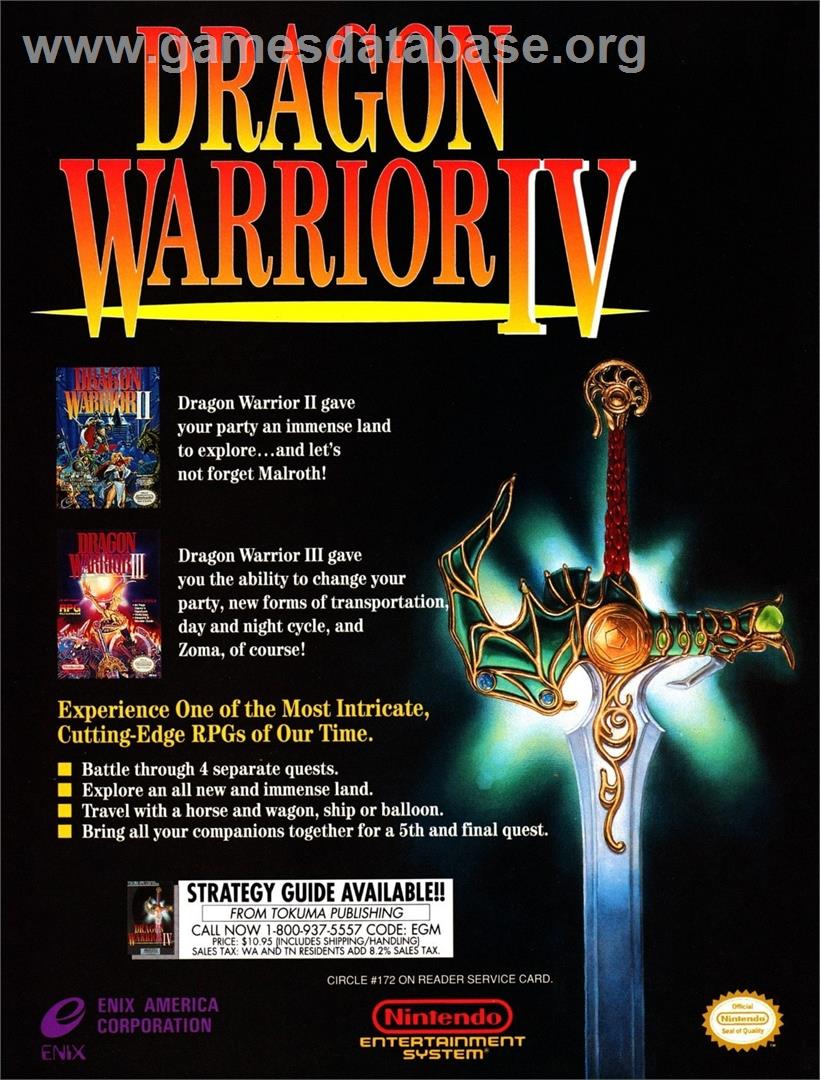 Dragon Warrior 4 - Nintendo NES - Artwork - Advert