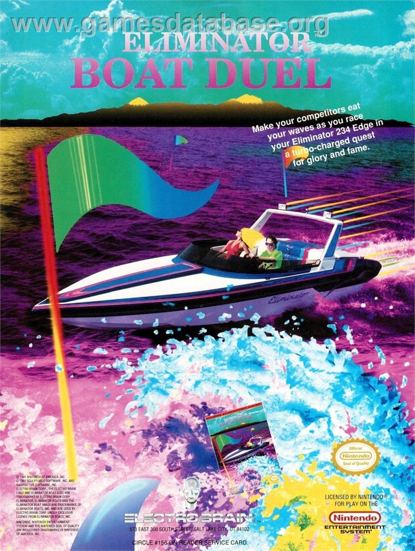 Eliminator Boat Duel - Nintendo NES - Artwork - Advert