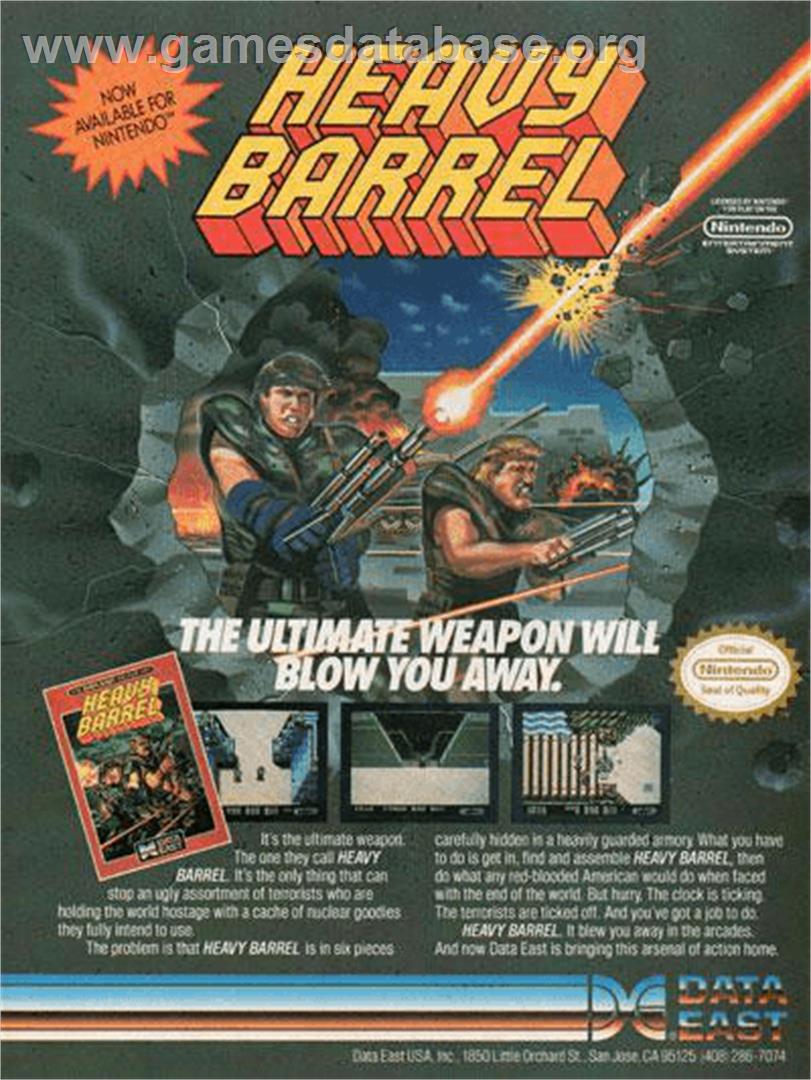 Heavy Barrel - Nintendo NES - Artwork - Advert