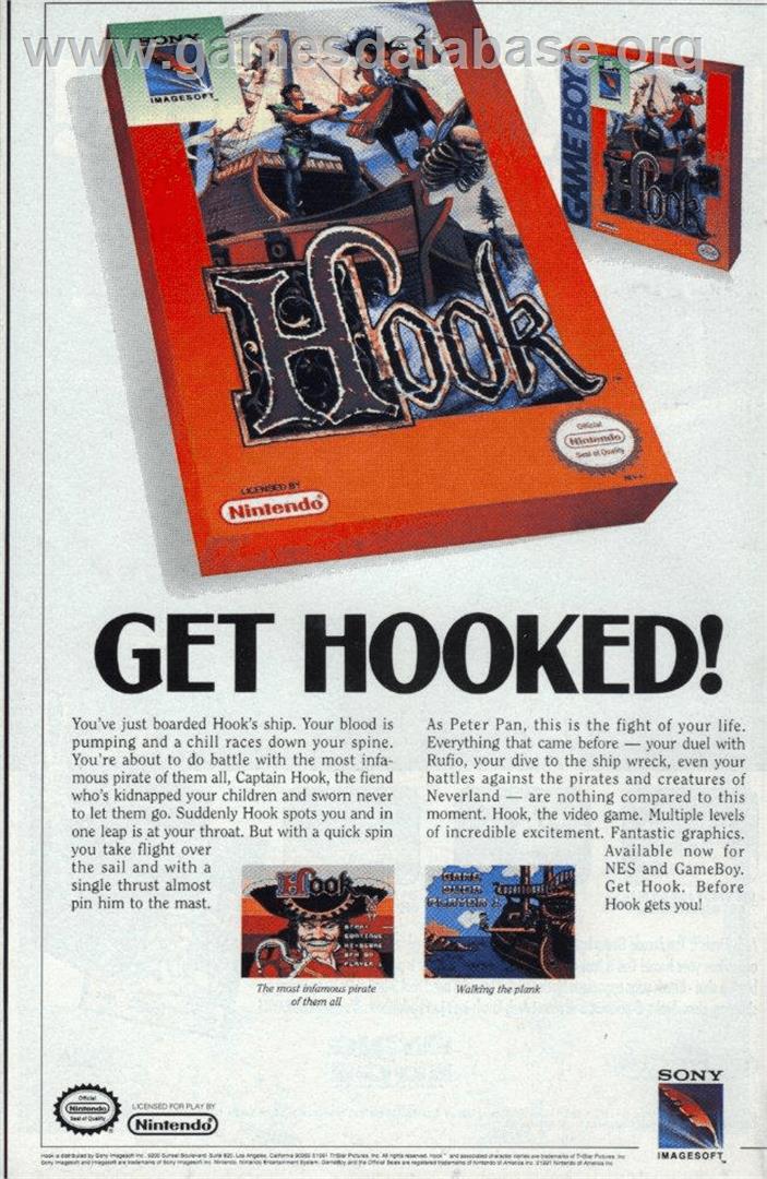 Hook - Nintendo NES - Artwork - Advert