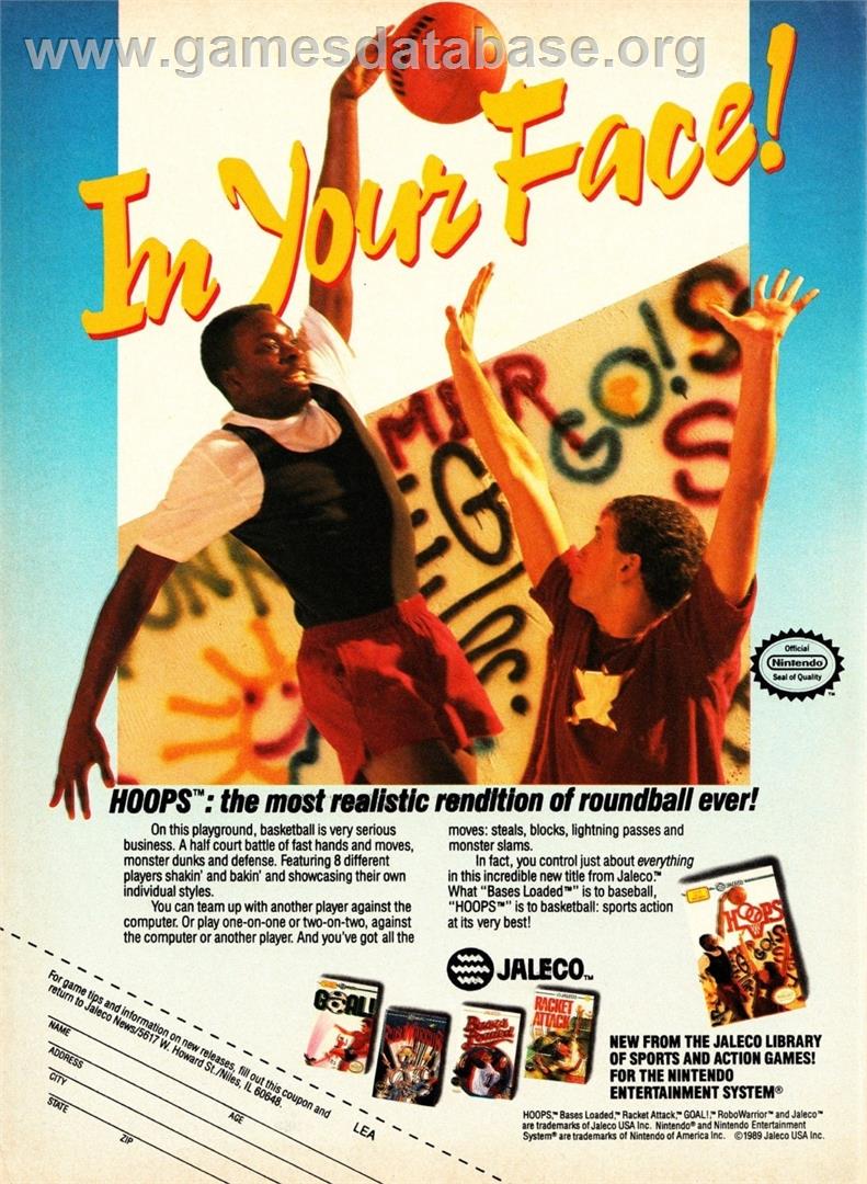 Hoops - Commodore 64 - Artwork - Advert