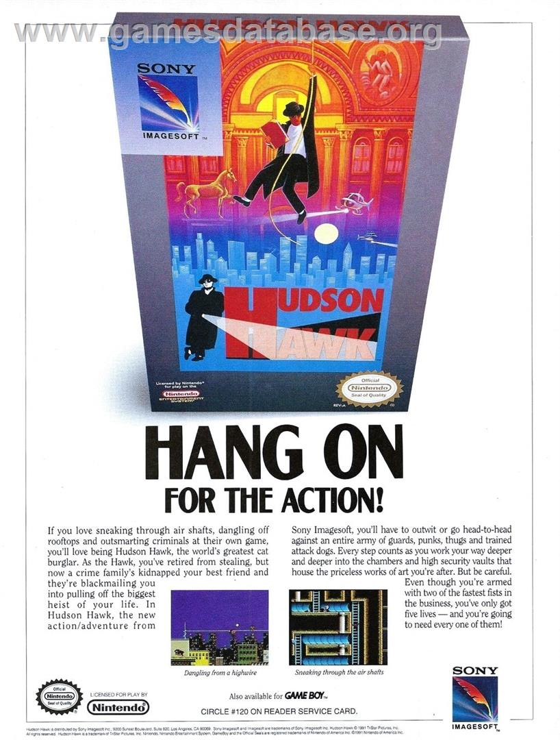 Hudson Hawk - Amstrad CPC - Artwork - Advert