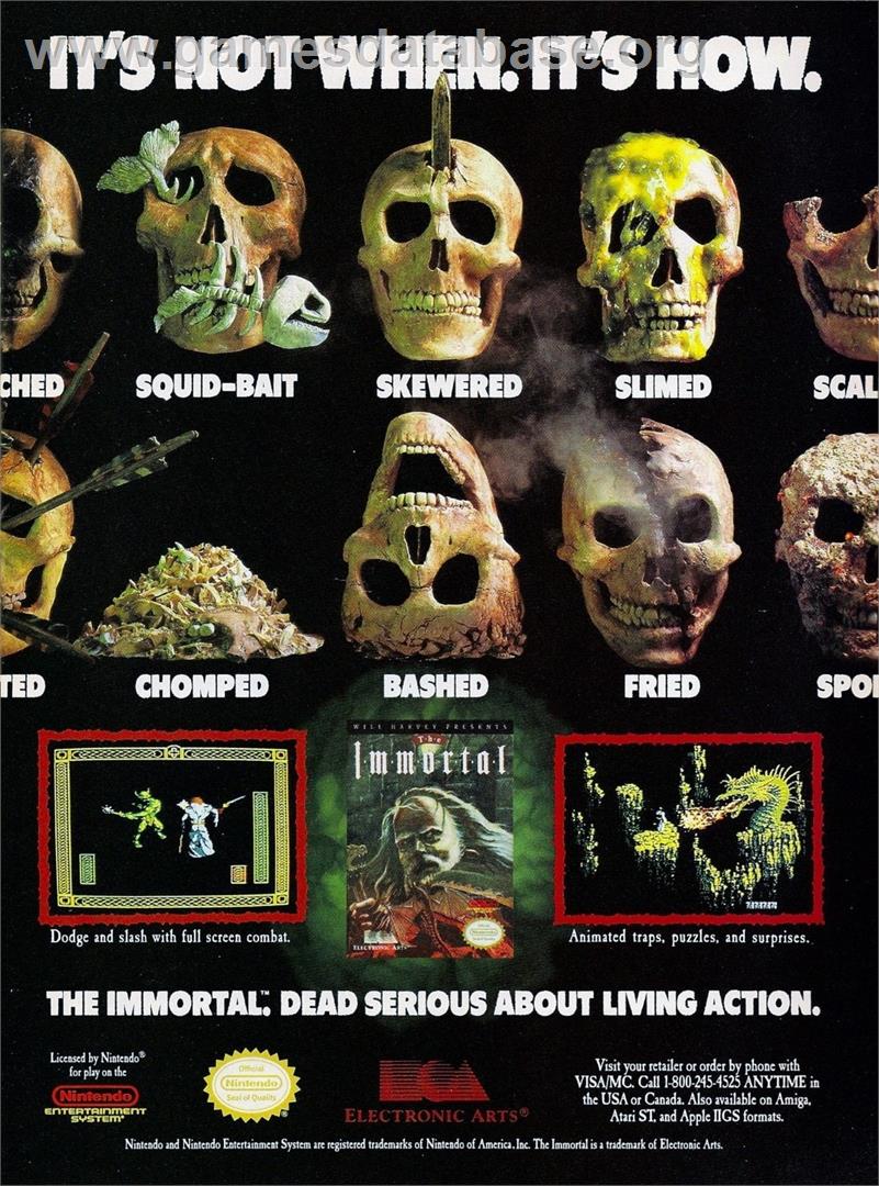 Immortal, The - Commodore Amiga - Artwork - Advert
