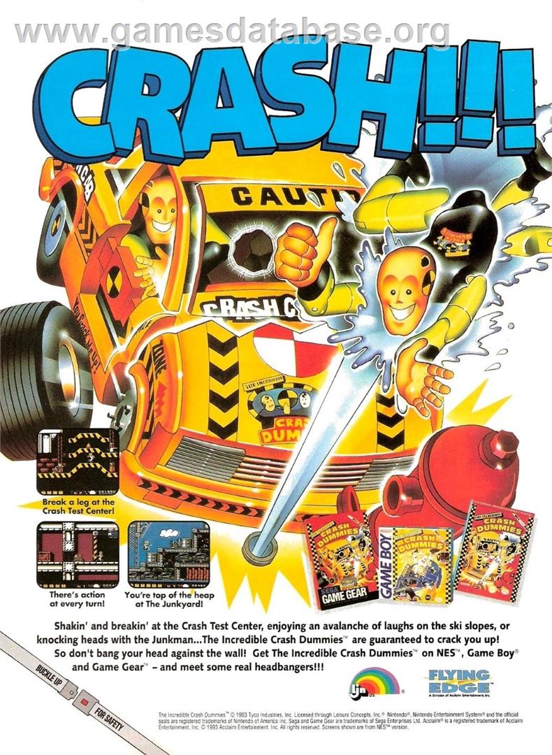 Incredible Crash Dummies, The - Commodore Amiga - Artwork - Advert