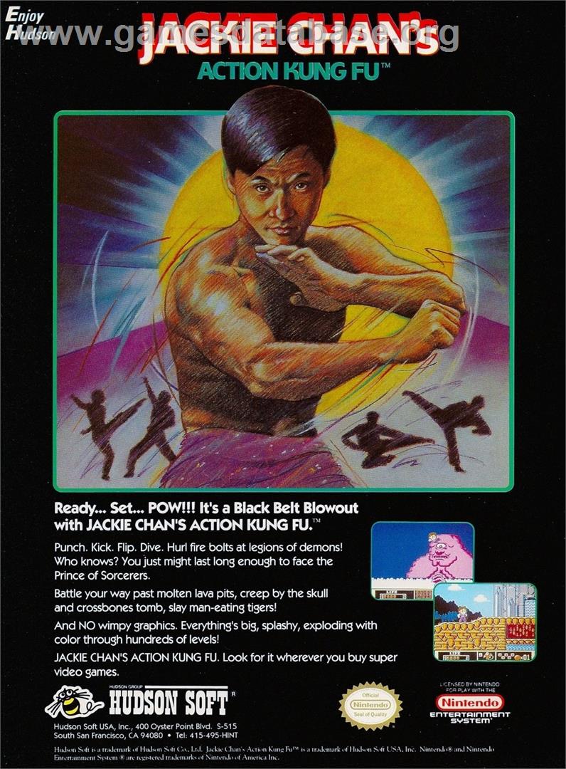 Jackie Chan's Action Kung Fu - Nintendo NES - Artwork - Advert