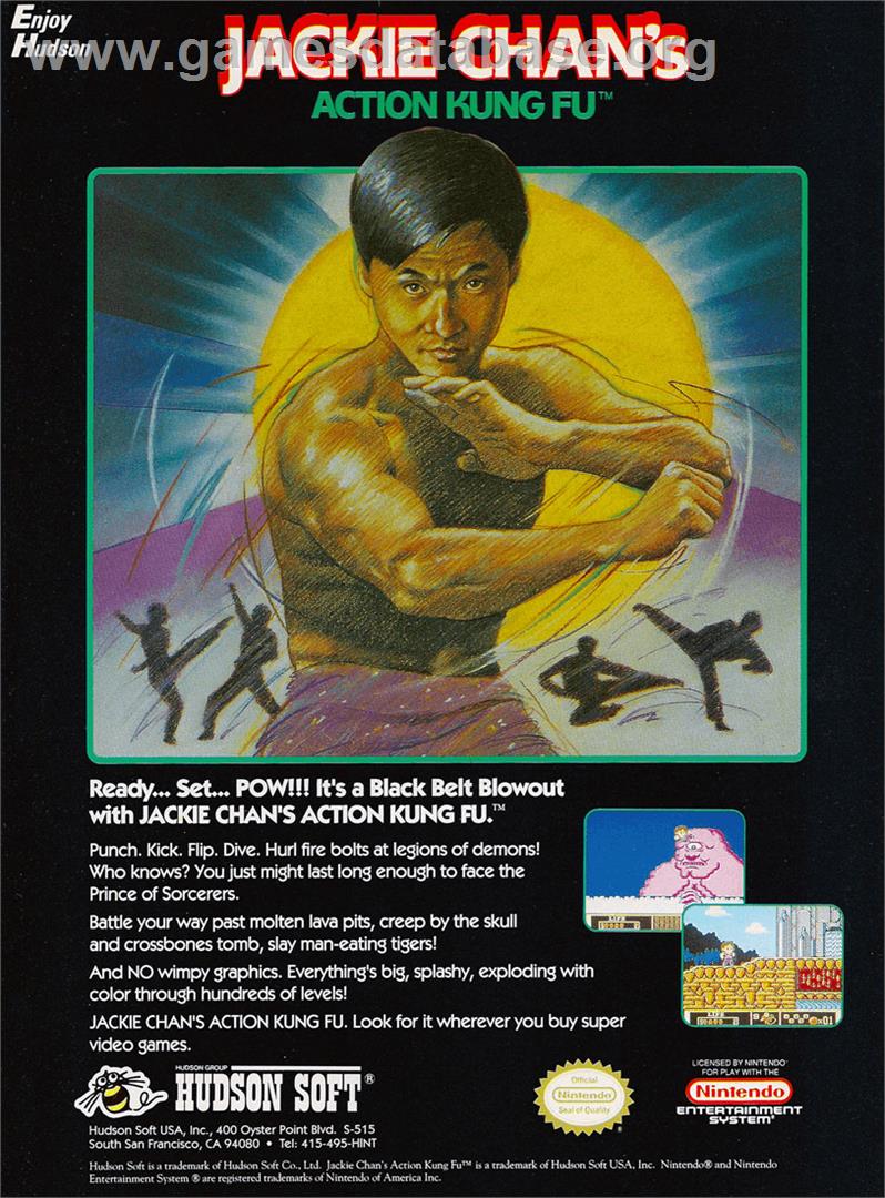 Jackie Chan's Action Kung Fu - Nintendo NES - Artwork - Advert