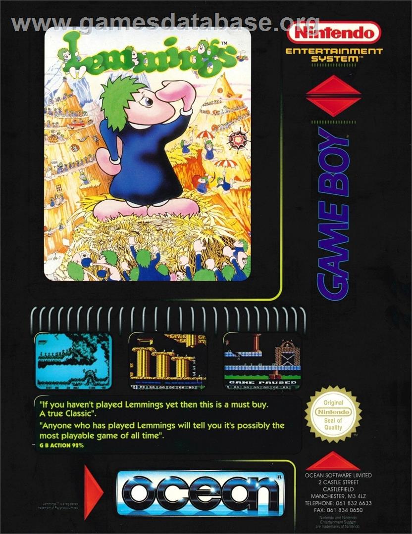 Lemmings - Nintendo NES - Artwork - Advert